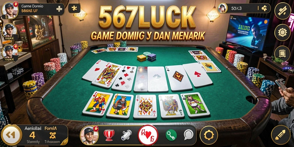 Tampilan gameplay seru di 567LUCK dengan fitur domino menarik.