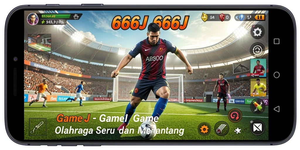 Tampilan gameplay olahraga yang menegangkan dan menyenangkan.