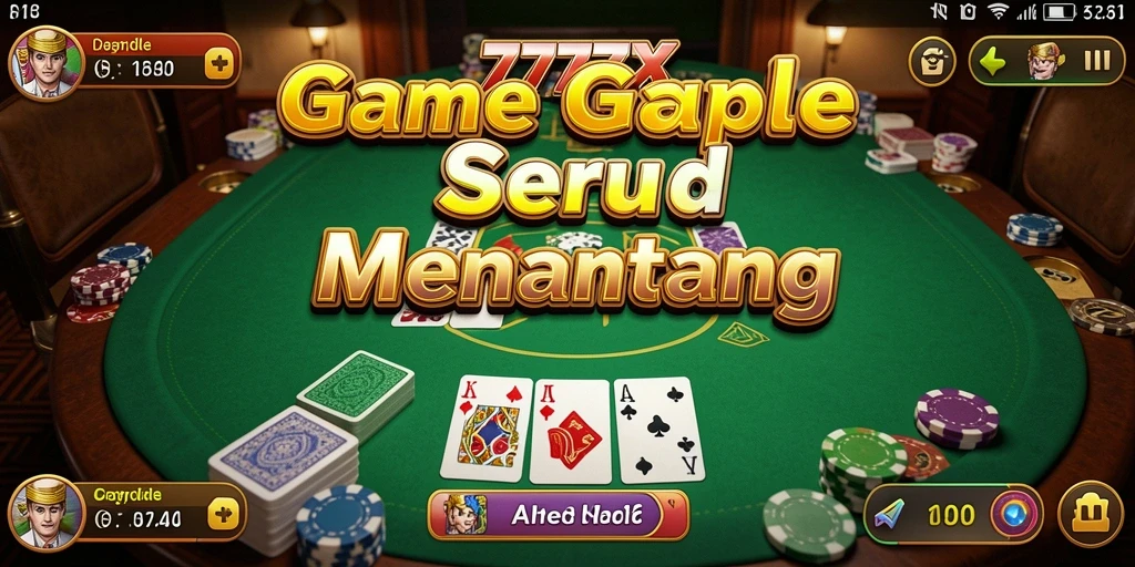 Tampilan gameplay Gaple yang seru dan interaktif.