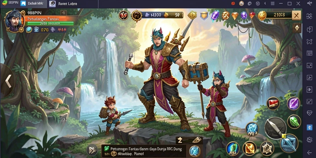 Gameplay seru dalam dunia fantasi RPG 98SPIN.