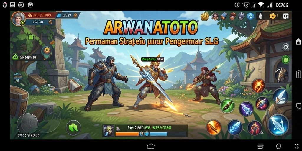 Tangkapan layar ARWANATOTO menampilkan aksi tempur strategis yang mendebarkan.