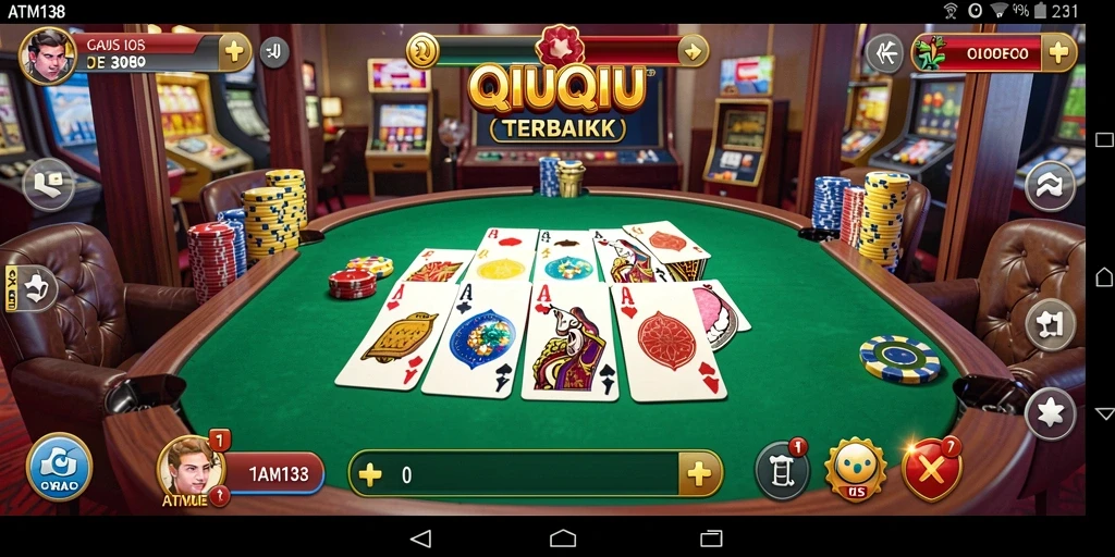 Screenshot gameplay QiuQiu dengan grafik menarik dan antarmuka interaktif.
