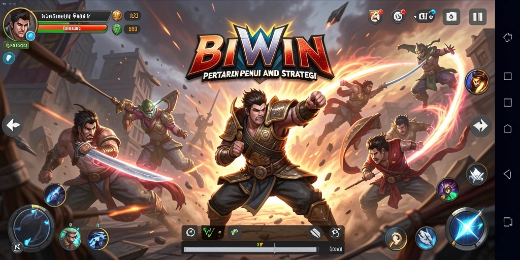Gameplay seru dalam pertarungan Fighting BIWIN dengan serangan memukau.