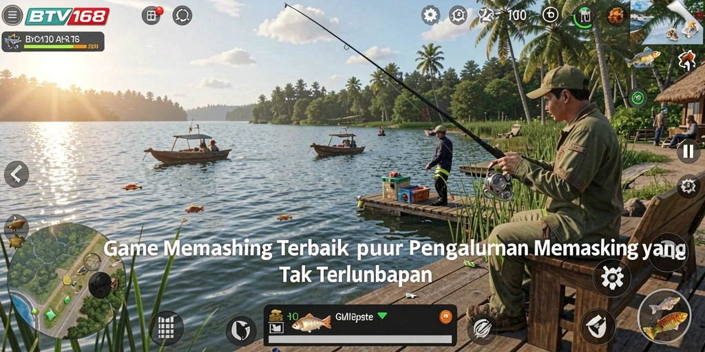 Tampilan gameplay BTV168 dengan aksi memancing yang seru.