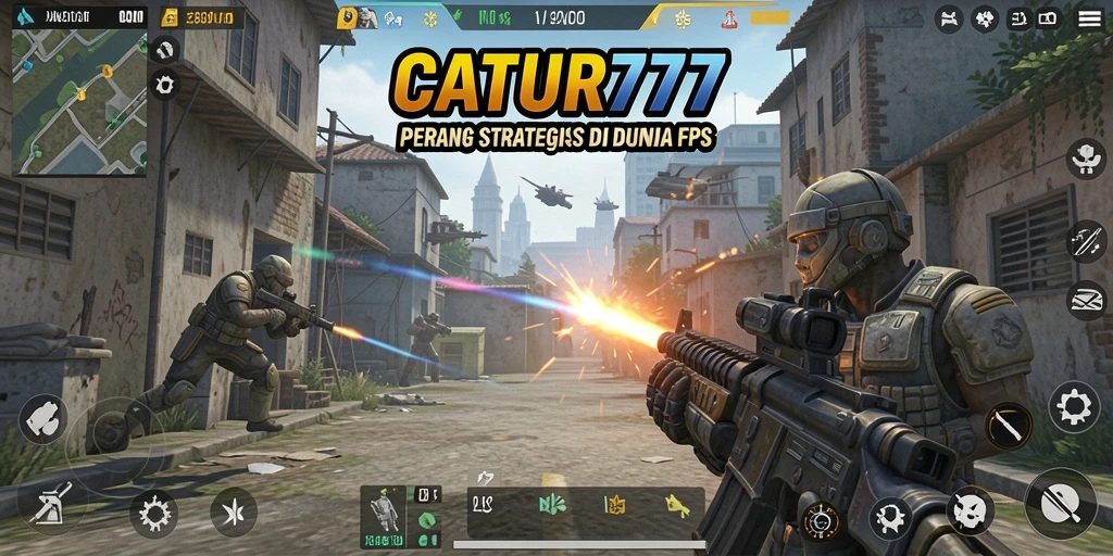 Tangkapan layar aksi seru dalam game FPS CATUR777.