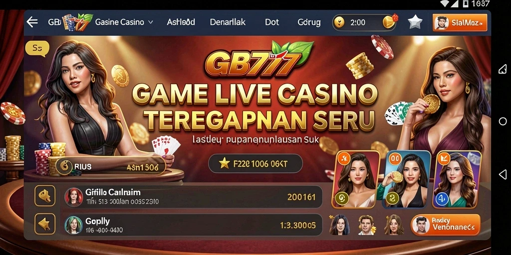 Tampilan gameplay mendebarkan di GB777 Live Casino.