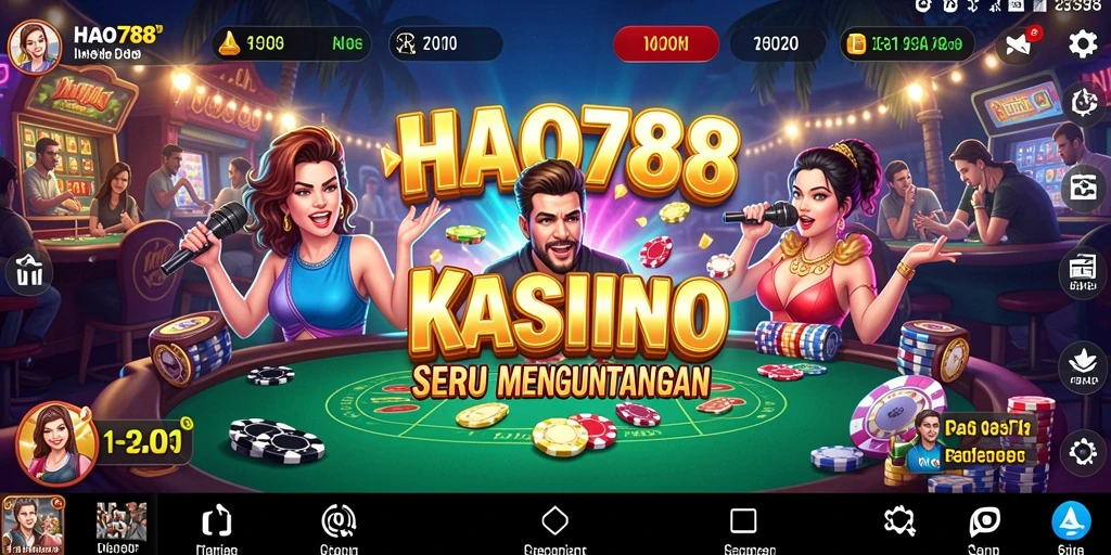 Tampilan gameplay HAO788 dengan grafis kasino yang menarik.
