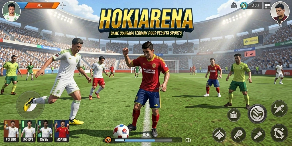 Tampilan gameplay menarik dari HOKIARENA dengan aksi olahraga real-time.