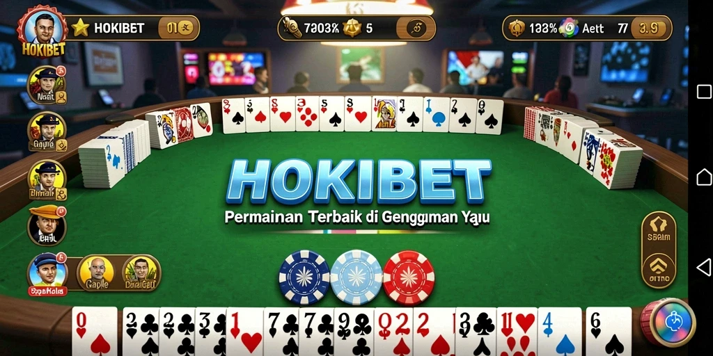 Screenshot HOKIBET menampilkan permainan Gaple yang seru dan interaktif.