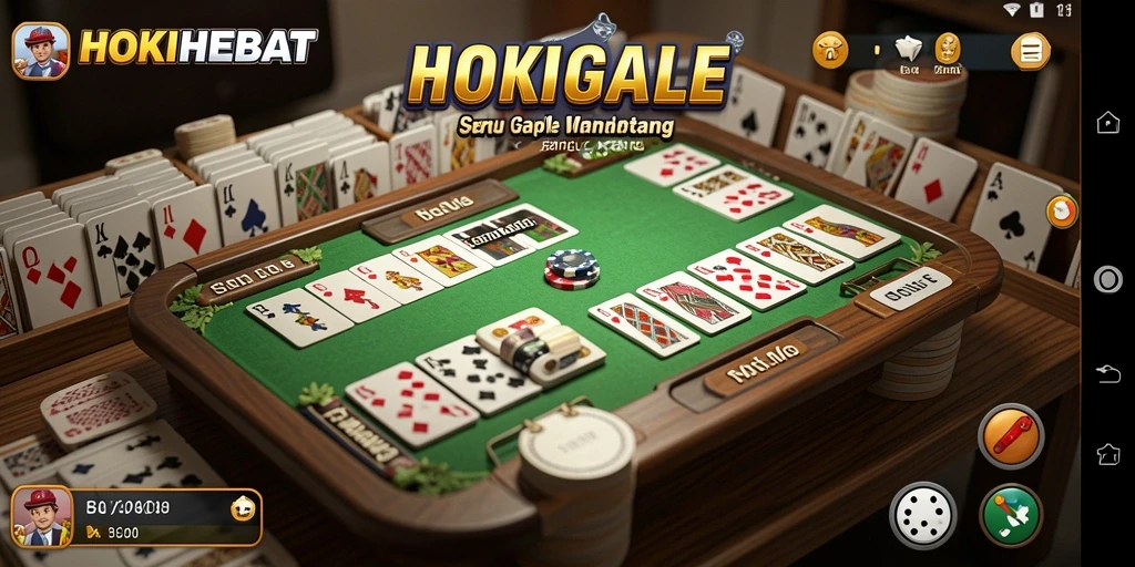 Tampilan seru saat bermain Gaple di HOKIHEBAT.