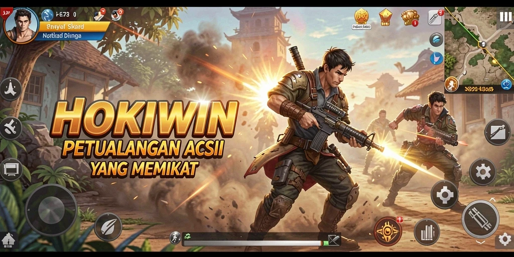 Tampilan gameplay intens HOKIWIN dengan grafis memukau.