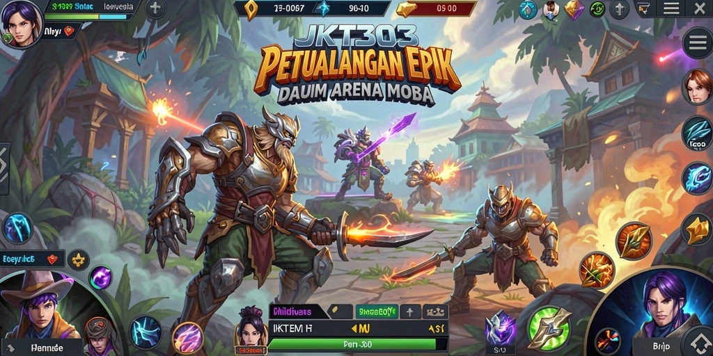 Tangkapan layar dari pertempuran intens di arena JKT303.