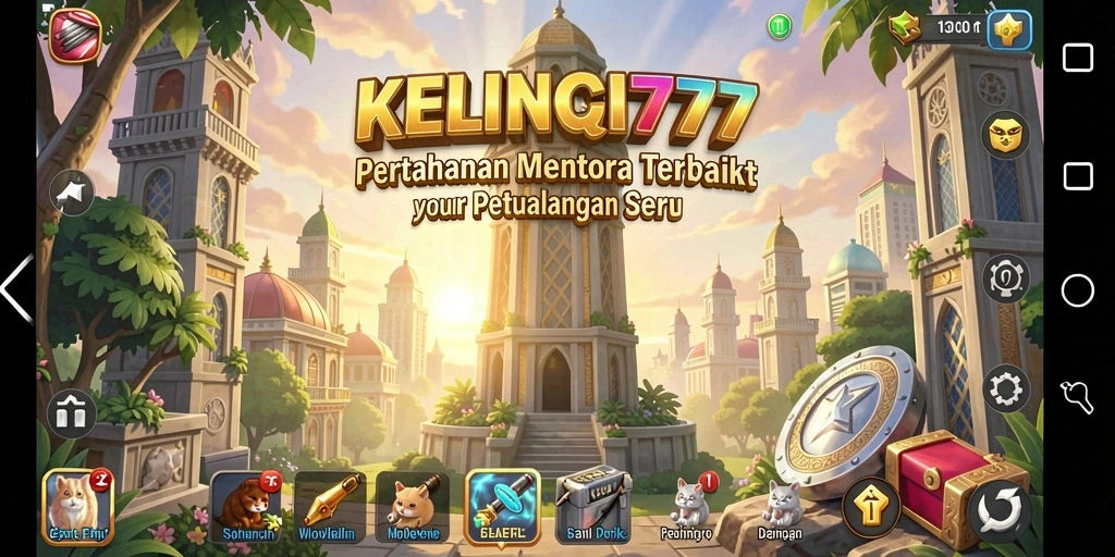 Tampilan mendebarkan gameplay Tower Defense KELINCI777.