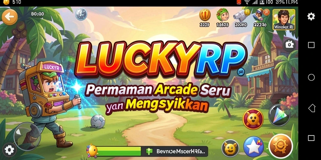 Tampilan gameplay LUCKYRP yang menarik dan penuh warna.