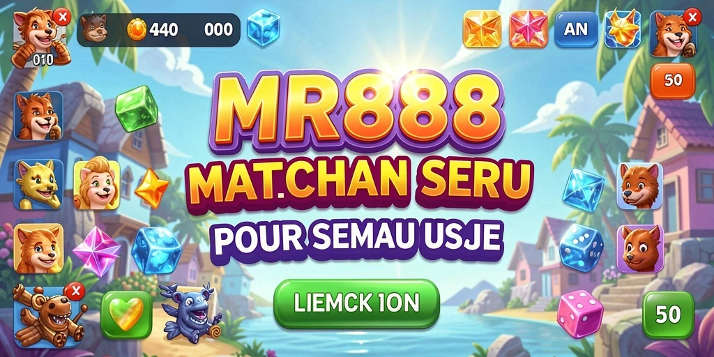 Screenshot gameplay MR888 menampilkan keseruan mencocokkan item.