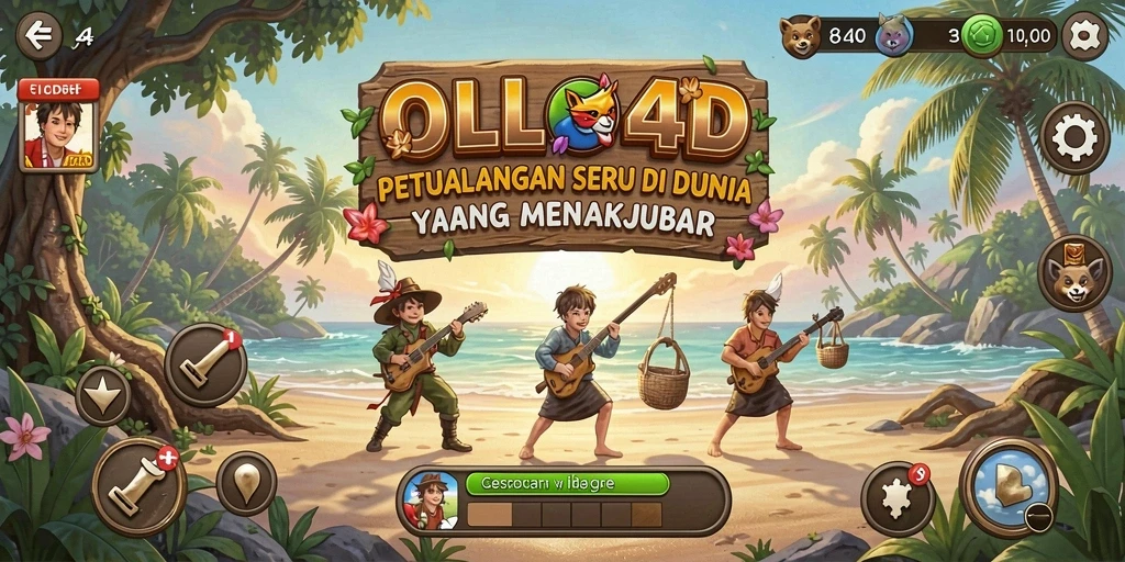 Screenshot gameplay OLLO4D menampilkan petualangan seru di dunia yang penuh warna.