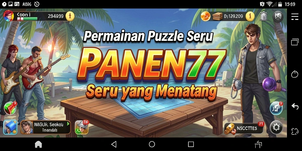 Screenshot PANEN77 menunjukkan gameplay Puzzle yang menantang dan seru.