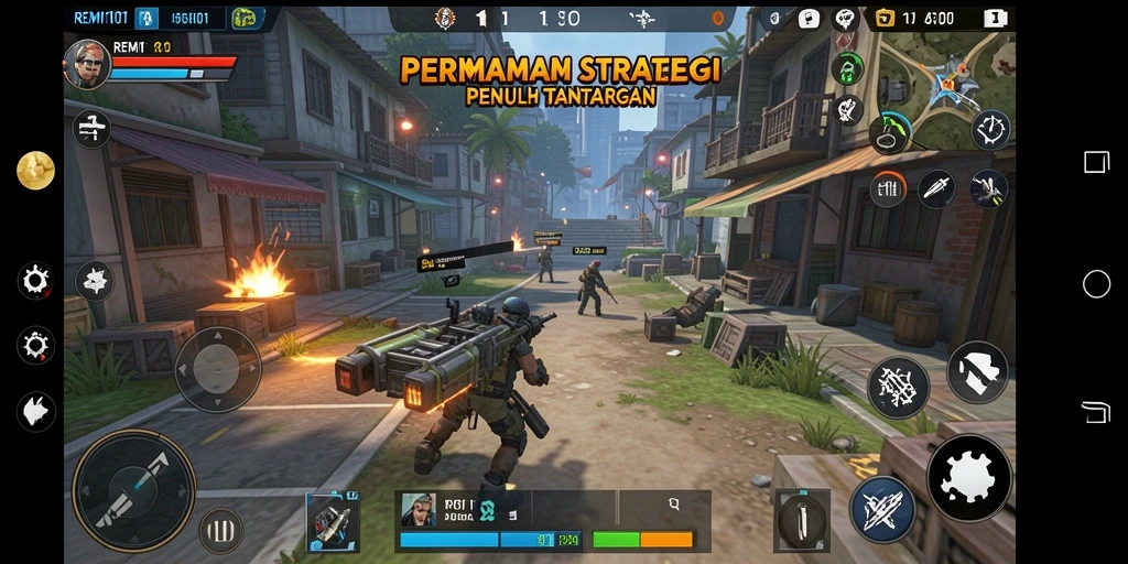 Screenshot REMI101 menunjukkan aksi strategi yang mendebarkan.