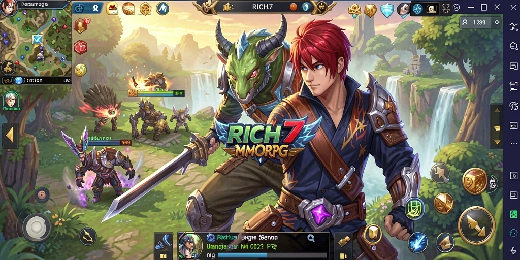 Tampilan gameplay RICH7 yang menarik dan penuh aksi.