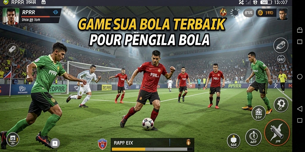 Tampilan gameplay menarik dari RPRR dengan aksi sepak bola yang mendebarkan.