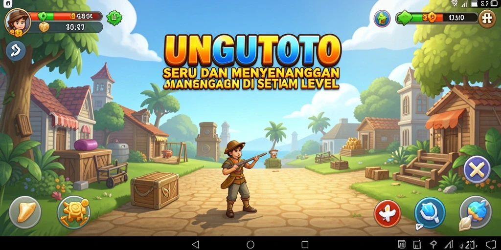 Tampilan gameplay UNGUTOTO yang menarik dan penuh warna.