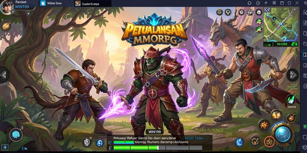 Tampilan gameplay menakjubkan dari WIN199 dalam dunia MMORPG.